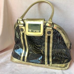 Betsyville clear zebra print bowling bag